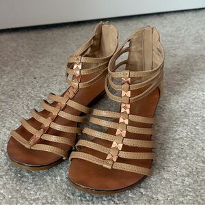 “Forever” Tan Strappy Sandals